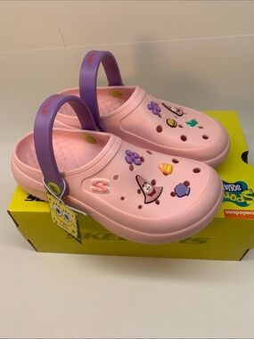 Skechers Women’s Pink Slip-On Sandals with Purple  Nickelodeon Size 7